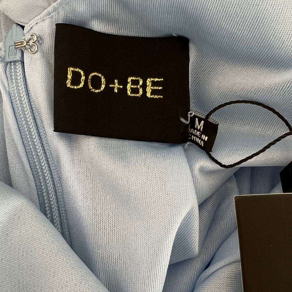 Do + Be Womens Special Occasion One Shoulder Ruffled Dress Size M Sky Blue New - Picture 6 of 10